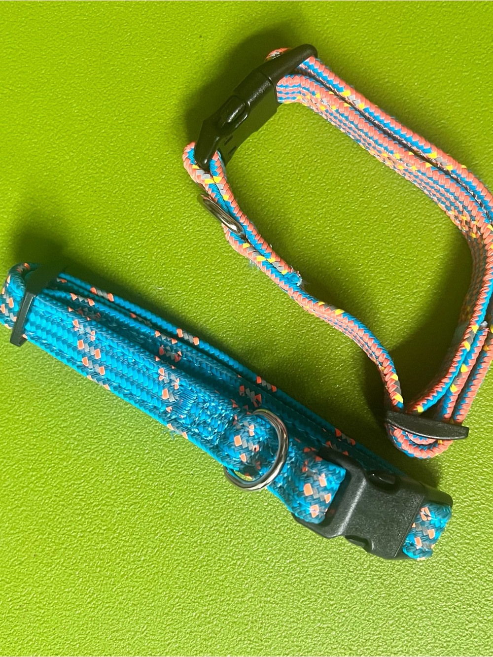 Set of (2) Complementary Collars - Graphic, Colorful, Dogs - size small